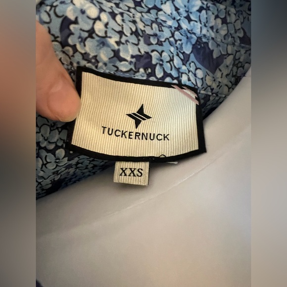 Tuckernuck Floral Blue and White Long Sleeve Short Dress XXS - Picture 5 of 8